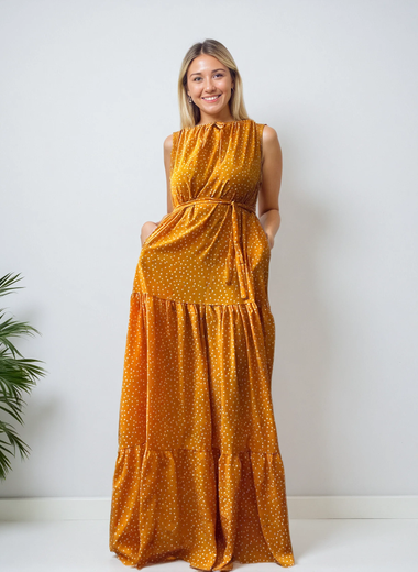 AKBO Sprinkled Full Stop Boubou Dress