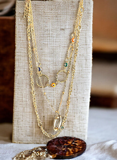 Evil Eye minimalist 3 Layer Jewelry