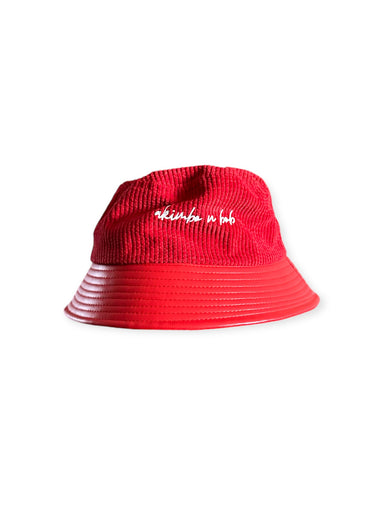 Akimbo n Bob corded velveteen Bucket Chapeau