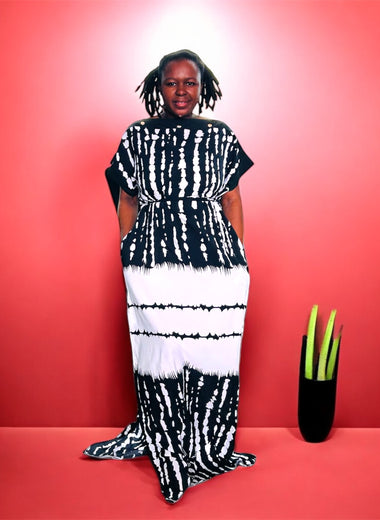 Akimbo n Bob Matrix Glitch Boubou Dress