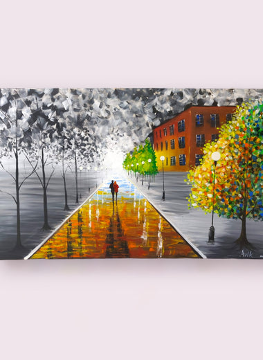 Walk Way Oil Painting