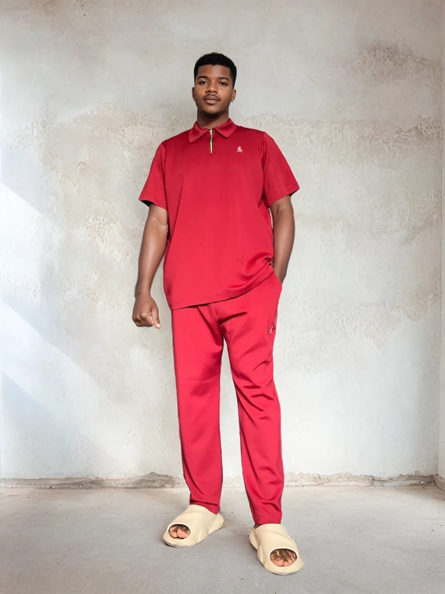 Akimbo n Bob Men's ample short sleeve zip up