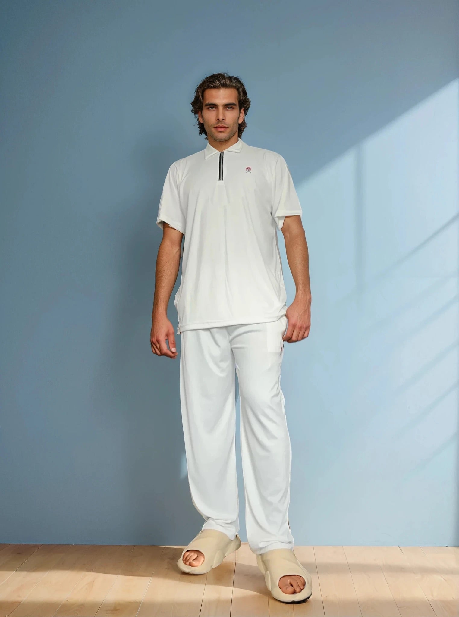 Akimbo n Bob Men's ample short sleeve zip up-6