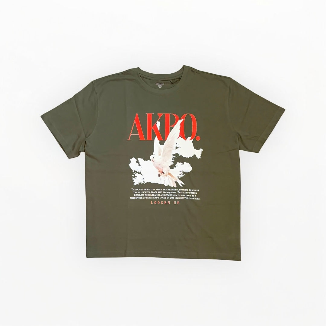 AKBO Men's Grace & Tranquility Loose Fit Tee Garb-7