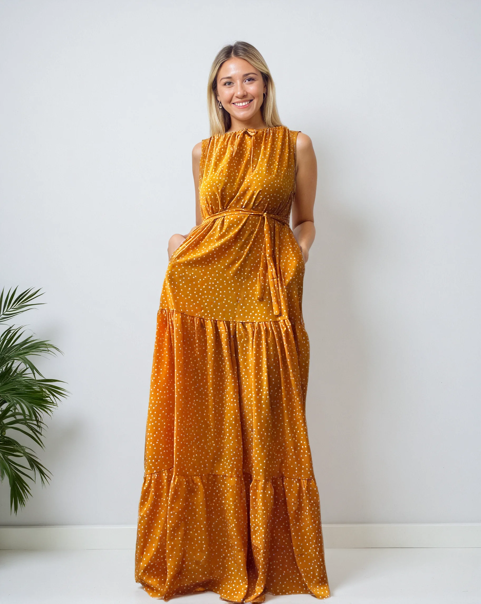 AKBO Sprinkled Full Stop Boubou Garb Dress