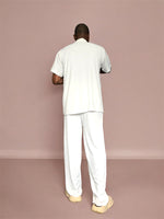 AKBO Plus size male's short sleeve zip up