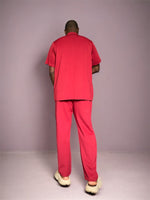AKBO Plus size male's short sleeve zip up
