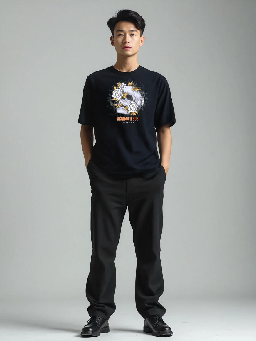 Akimbo n Bob Floral inc Cranium Men's Tee