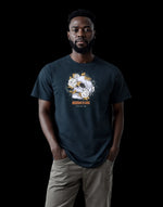 Akimbo n Bob Floral inc Cranium Tee