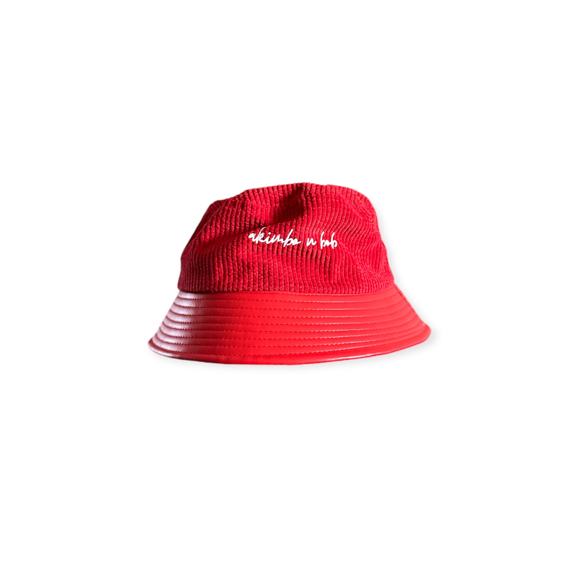 Akimbo n Bob corded velveteen Bucket Chapeau-4