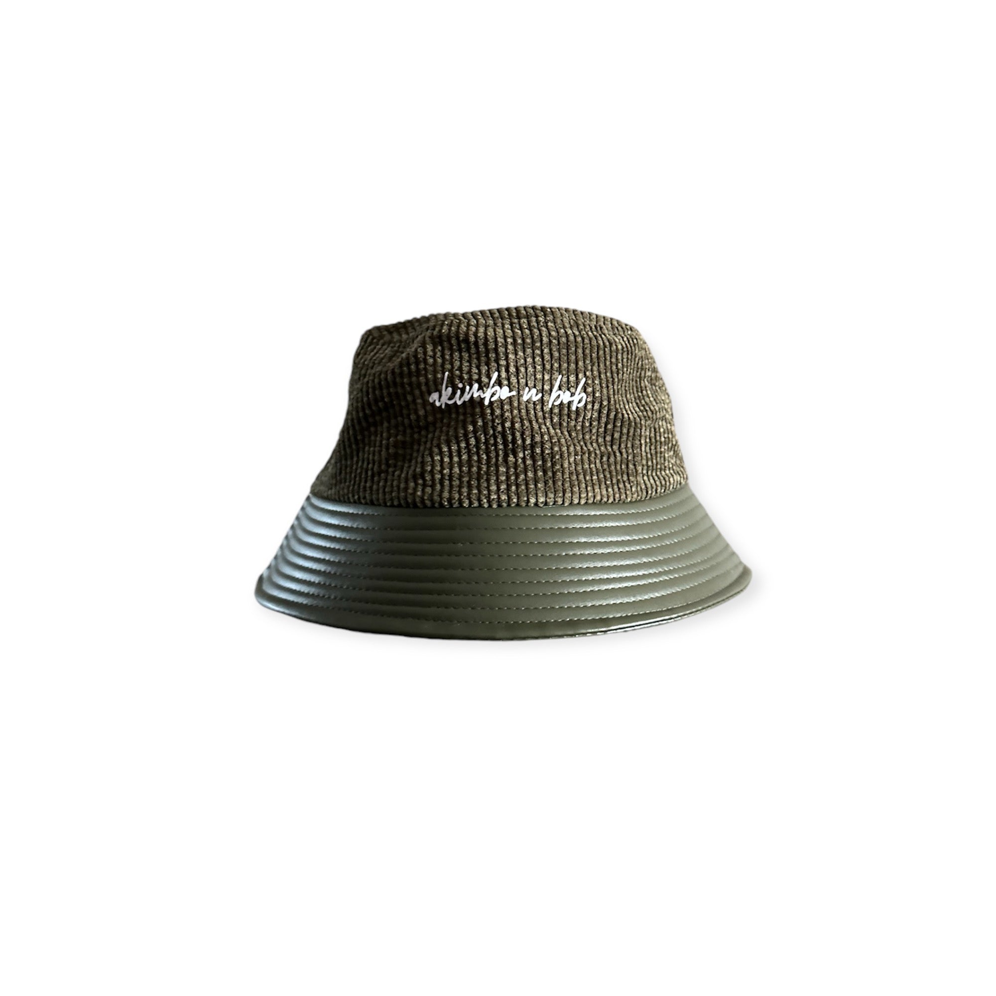 Akimbo n Bob corded velveteen Bucket Chapeau-6