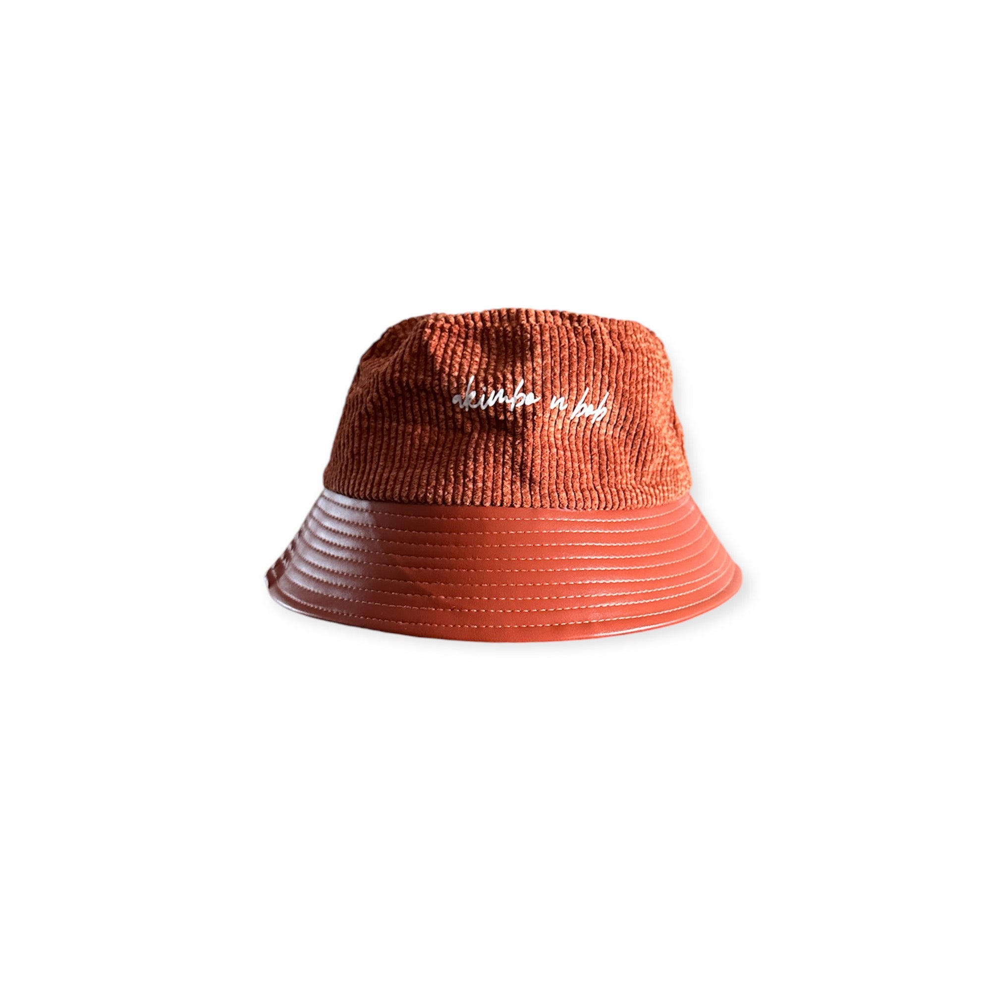 Akimbo n Bob corded velveteen Bucket Chapeau-10