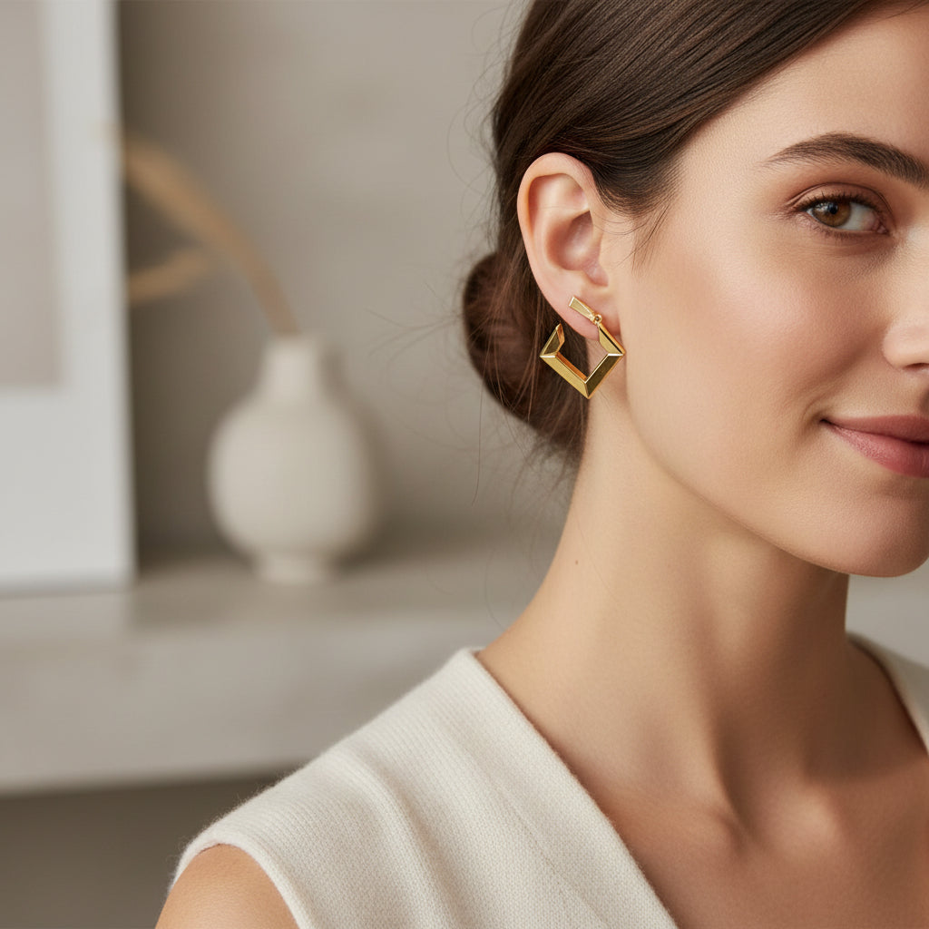 AKBO Shaped Earrings Jewelry Garb Accessary