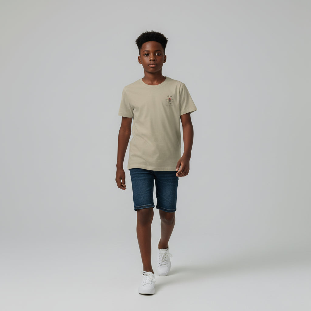 badged akimbo n bob kiddies short sleeve