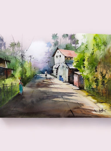 Street of Life Oil Painting