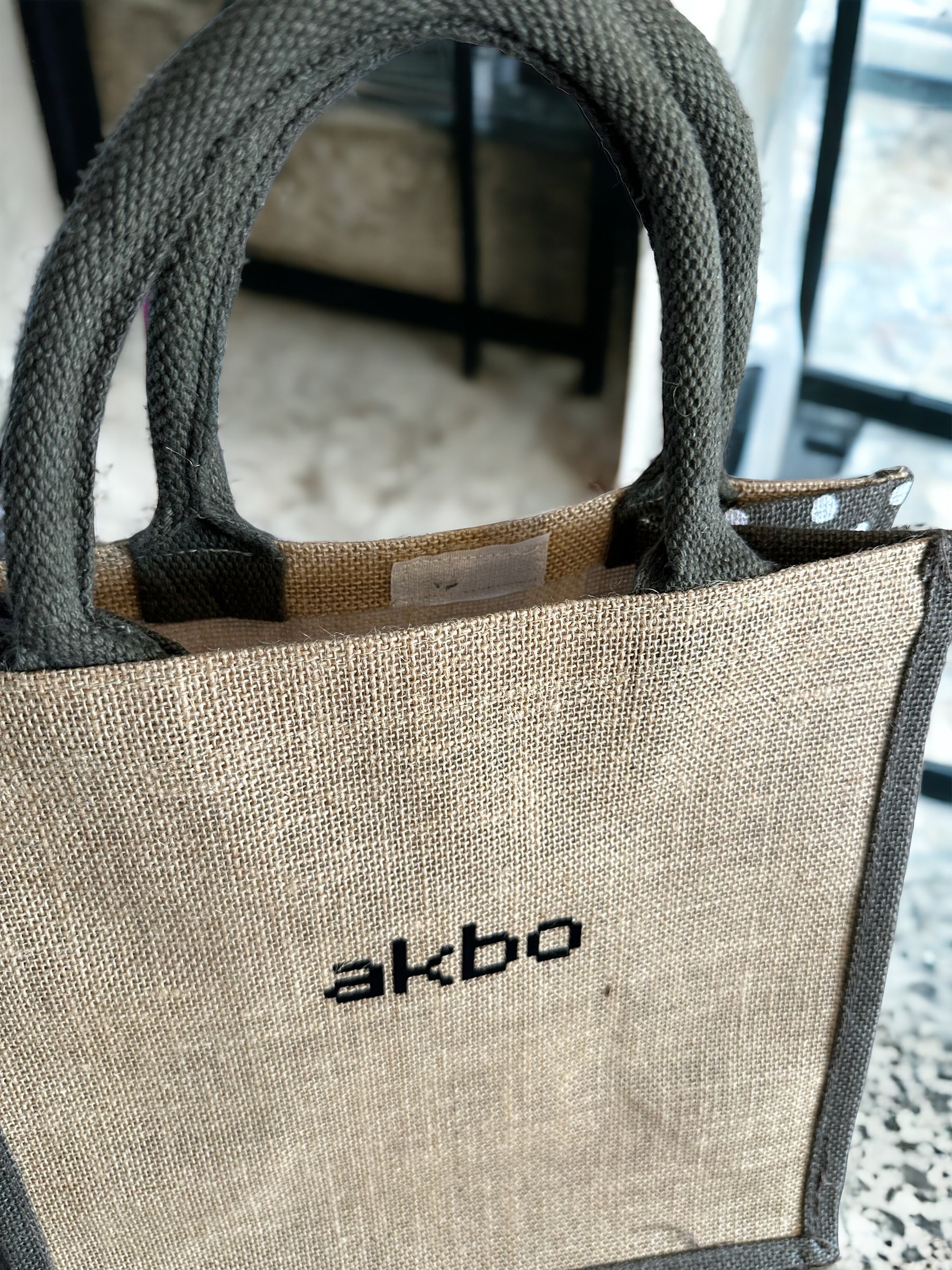 AKBO. Polka Jute Bag-12