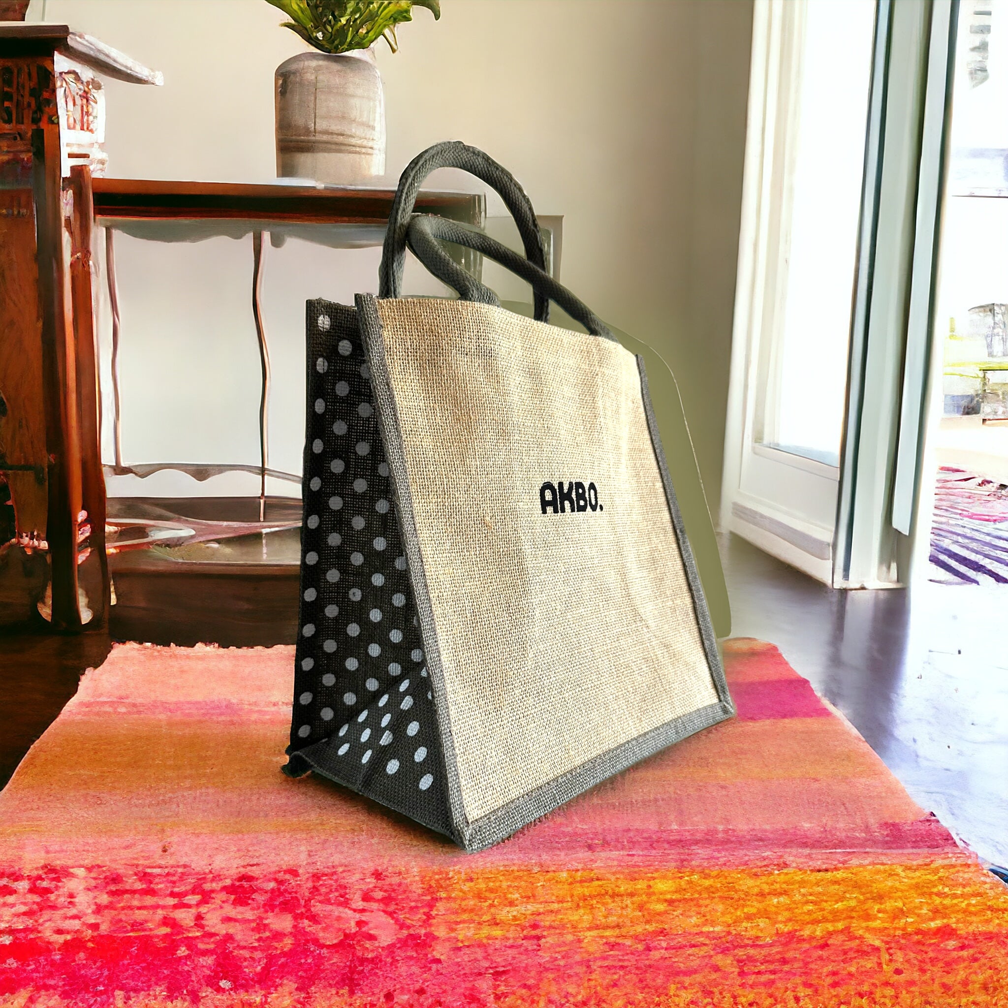 AKBO. Polka Jute Bag-13