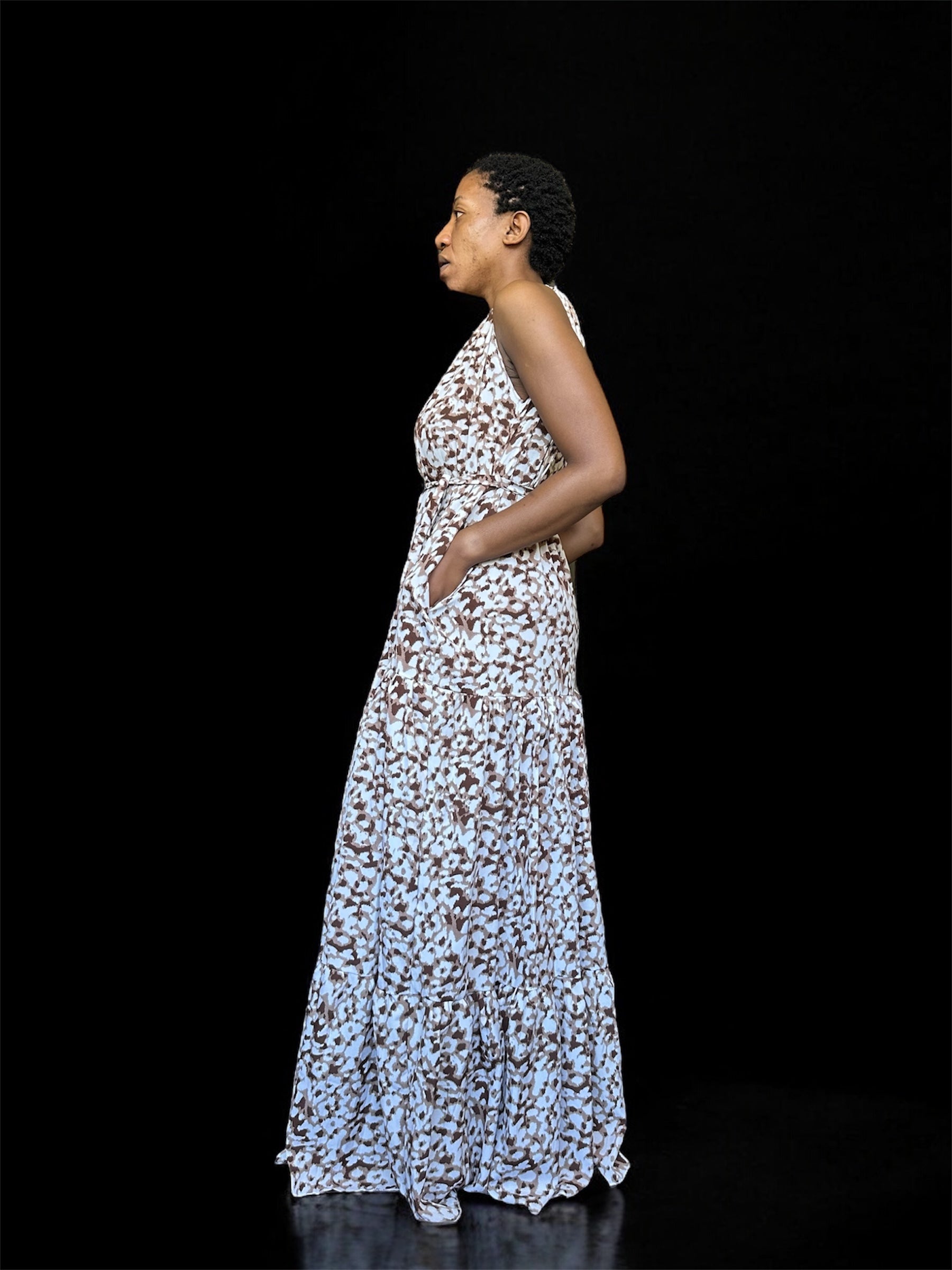 Scattered Grey Ashe BouBou Garb Dress-3