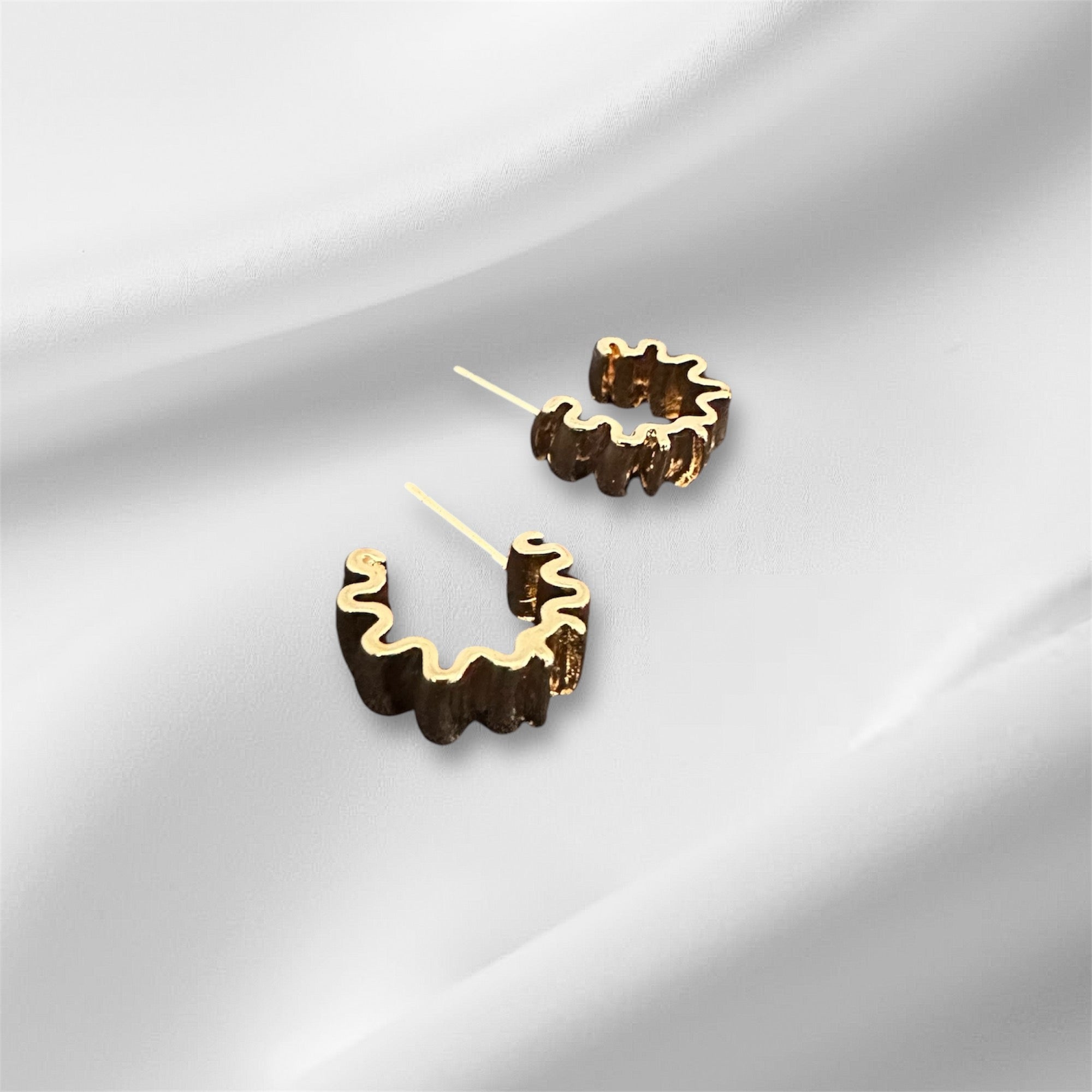 Waves Curl Earrings Jewelry Garb Accessary-3