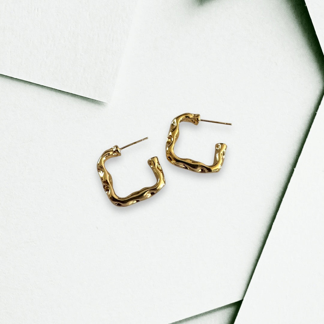 Semi Square Dimpled Jewelry Garb Accessary