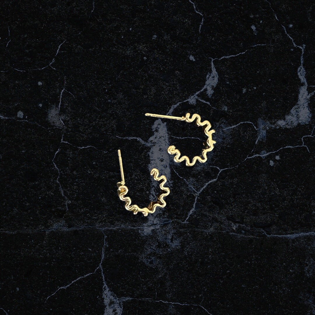 Waves Curl Earrings Jewelry Garb Accessary