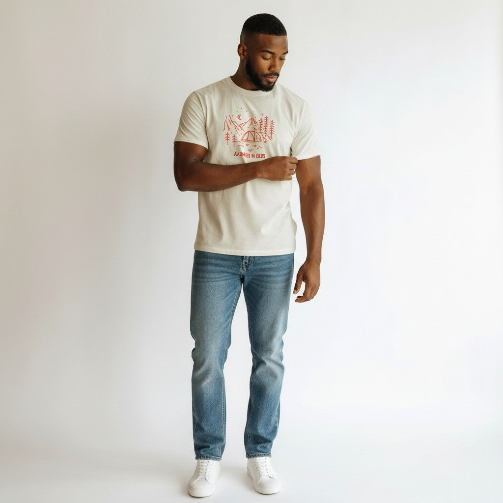 AKBO Men's Happy Camper Loose Fit