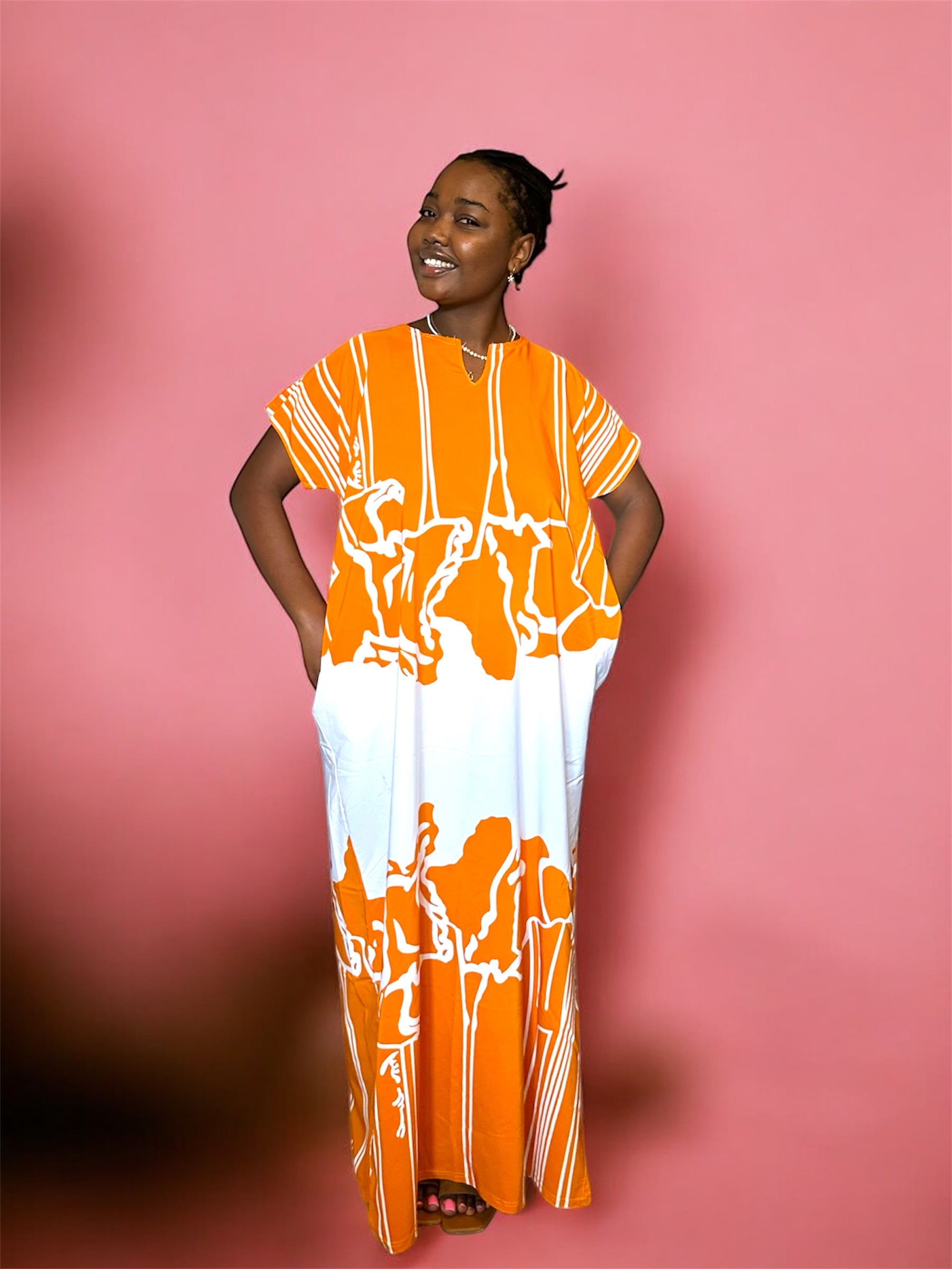 Mazed Akimbo n Bob Boubou Garb Dress-6