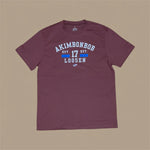akimbo n bob varsity tee