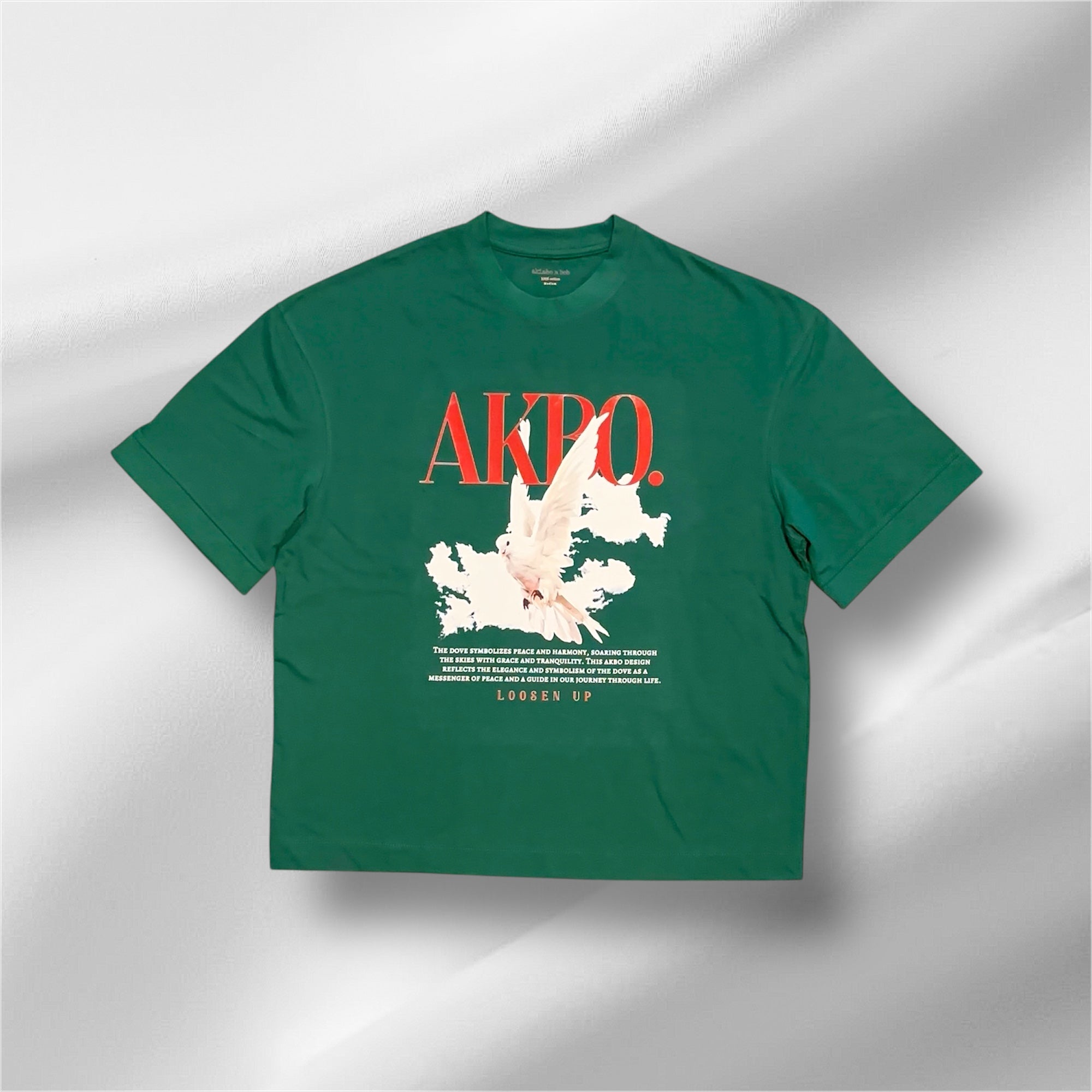 AKBO Men's Grace & Tranquility Loose Fit Tee Garb-5