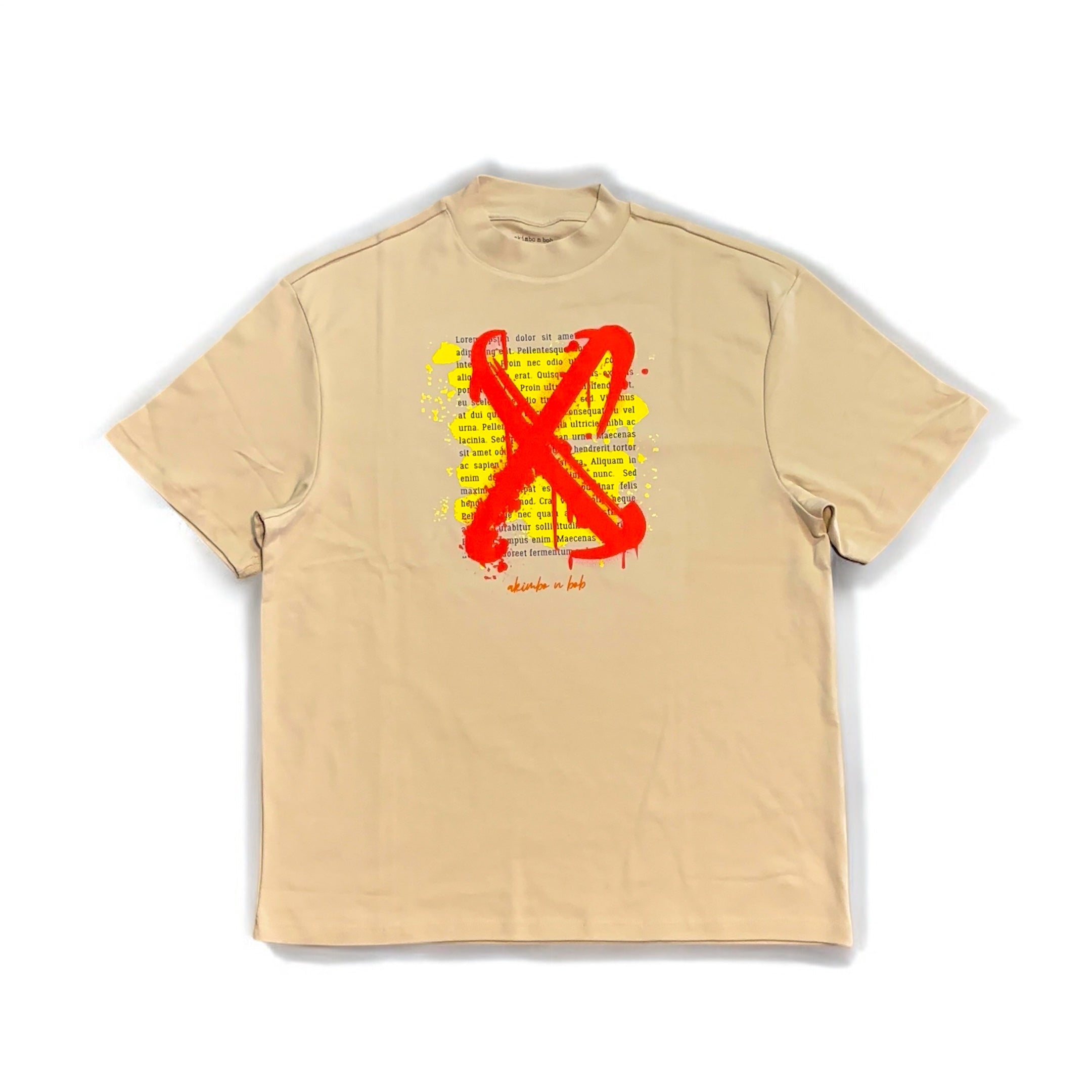 Akimbo n Bob scratched Note Garb Tee