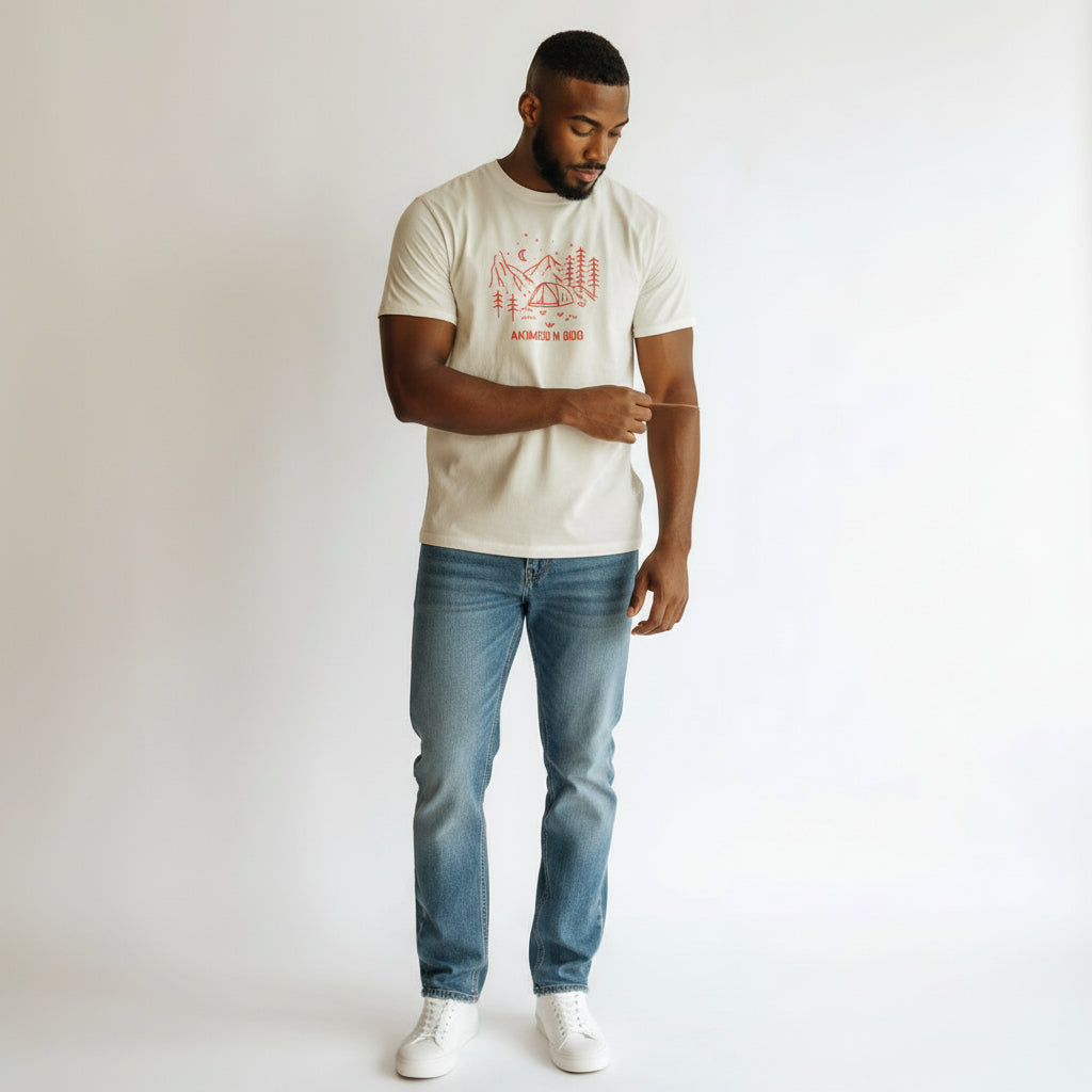 AKBO Men's Happy Camper Loose Fit