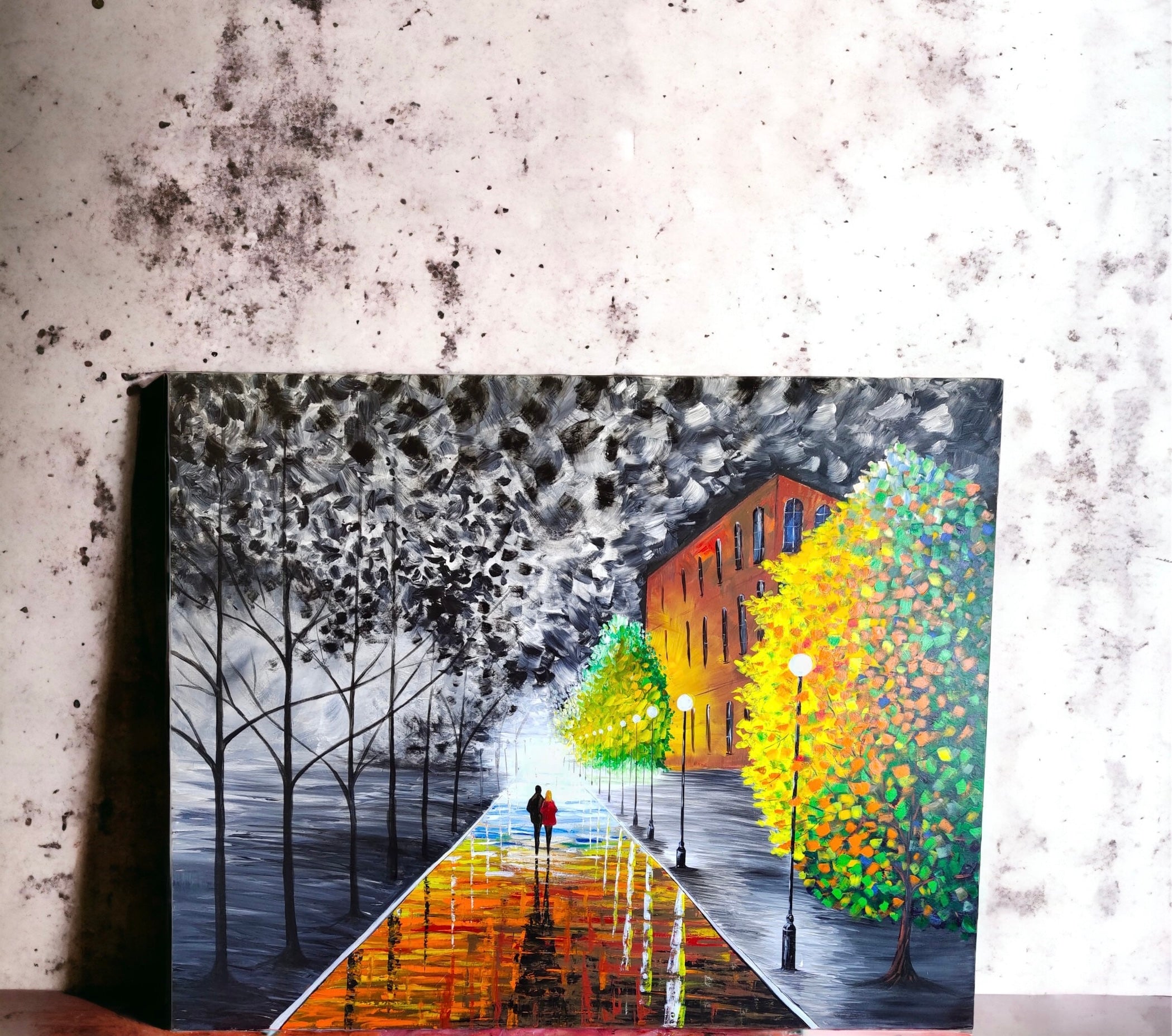 Walk Way Oil Painting-2