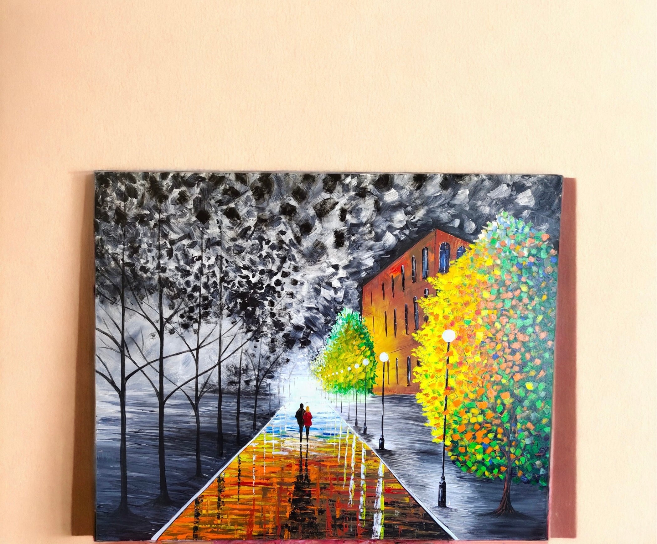 Walk Way Oil Painting-3