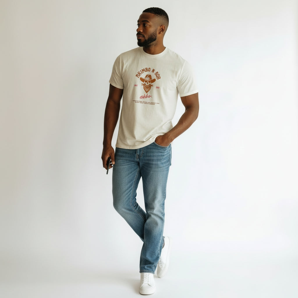 Akimbo n Bob Skulled Bandana Men's Tee