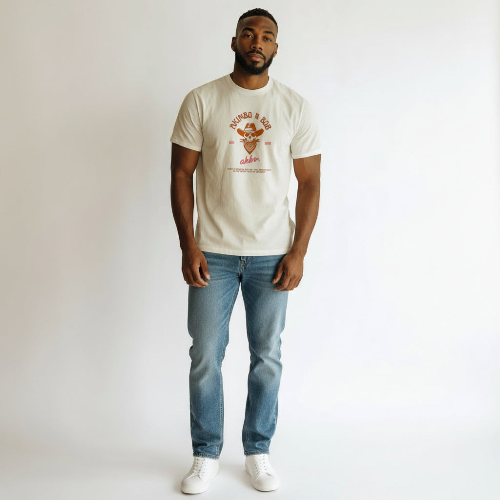 Akimbo n Bob Skulled Bandana Men's Tee